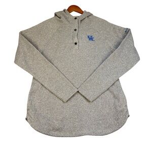 Columbia Kentucky Wildcats Pullover Hoodie Sweatshirt Womens XL Gray Herringbone